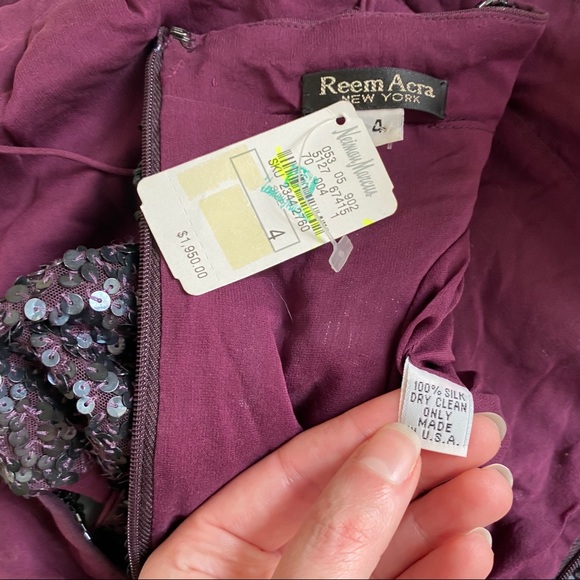 Reem Acra S Embellished Halter Sexy Party Top Pink - Picture 7 of 8